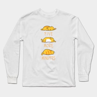 Sleepy ginger cat: Five more minutes Long Sleeve T-Shirt